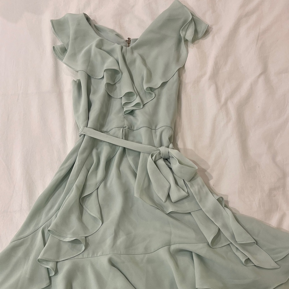 GB Girls Asymmetrical Light Green Dress